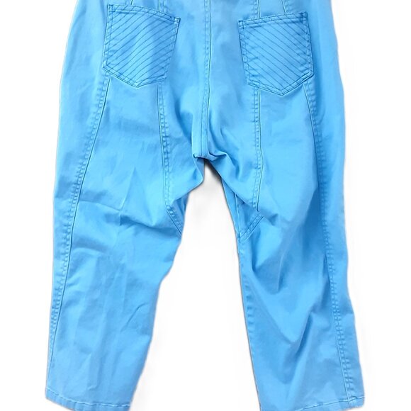 Denim & Co Woman's Capri Pants Size MEDIUM (8), Blue, Pockets, Cozy - Picture 2 of 10